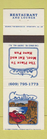 Matchbook Cover - Coastline Restaurant lobster