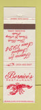 Matchbook Cover - Bernice's Restaurant lobster Guilford CT