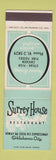 Matchbook Cover - Surrey House Restaurant Oklahoma City OK Route 66