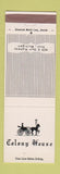 Matchbook Cover - Colony House Flint MI