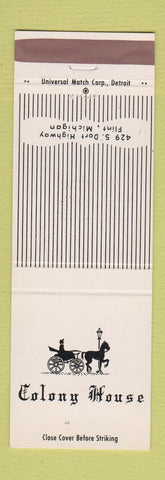 Matchbook Cover - Colony House Flint MI