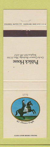 Matchbook Cover - Publick House Sturbridge MA Ebenezer Crafts