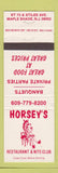Matchbook Cover - Horsey's Restaurant horse Maple Shade NJ WEAR