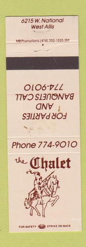 Matchbook Cover - The Chalet West Allis WI