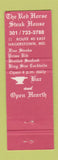Matchbook Cover - The Red Horse Steak House Hagerstown MD