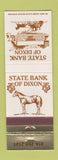 Matchbook Cover - State Bank of Dixon IL? Horse
