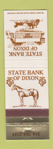 Matchbook Cover - State Bank of Dixon IL? Horse