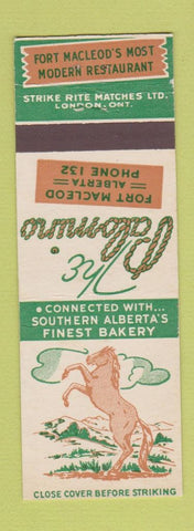 Matchbook Cover - The Palomino Restaurant Fort Macleod AB