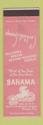 Matchbook Cover - Bahama Restaurant Miami FL