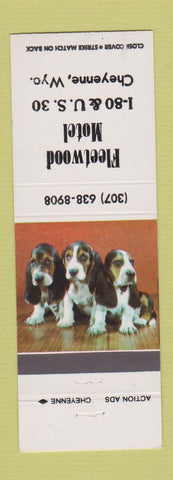 Matchbook Cover - Fleetwood Motel Cheyenne WY Basset Hound