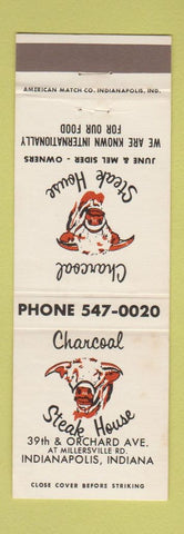 Matchbook Cover - Charcoal Steak House Indianapolis IN
