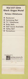 Matchbook Cover - Black Angus Motel Poteau OK
