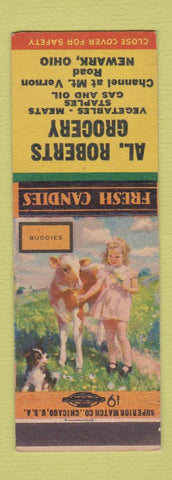 Matchbook Cover - Al Roberts Grocery Newark OH
