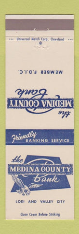 Matchbook Cover - Medina County Bank Lodi Valley City OH