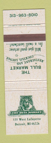 Matchbook Cover - The Bull Market Restaurant Detroit MI