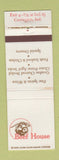 Matchbook Cover - Beef House Restaurant Covington IN WEAR
