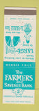 Matchbook Cover - Farmers and Savings Bank Loudonville Perrysville OH piggy bank
