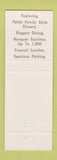Matchbook Cover - Przybylo's White Eagle Restaurant Niles IL