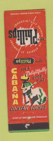 Matchbook Cover - Hotel Phillips Cabana Kansas City MO