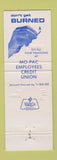 Matchbook Cover - Mo Pac Credit Union