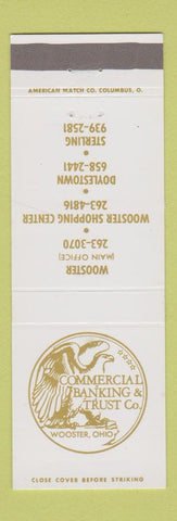 Matchbook Cover - Commercial Banking and Trust Wooster OH