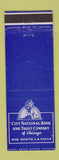 Matchbook Cover - City National Bank Chicago IL