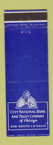 Matchbook Cover - City National Bank Chicago IL