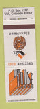 Matchbook Cover - Cliff House Lodge Vail Colorado lion