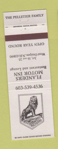 Matchbook Cover - Flanders Motor Inn West Ossipee NH lion