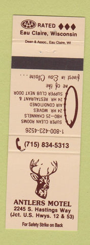 Matchbook Cover - Antlers Motel Eau Claire WI
