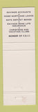 Matchbook Cover - Mechanics Savings Bank Winsted CT Avon