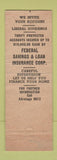 Matchbook Cover - The Augusta Building and Loan Baltimore MD