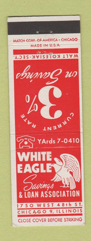 Matchbook Cover - White Eagle Savings and Loan Chicago IL
