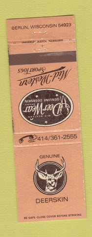 Matchbook Cover - Deer Wear Clothes Berlin WI