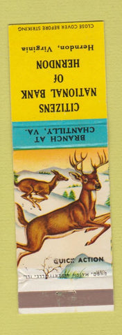 Matchbook Cover - Citizens National Bank Herndon VA Chantilly