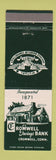 Matchbook Cover - Cromwell Savings Bank CT