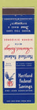 Matchbook Cover - Hartford Federal Savings and Loan Hartford CT