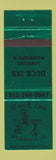 Matchbook Cover - Duck Inn Wadsworth IL