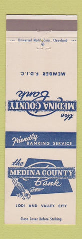 Matchbook Cover - Medina County Bank Lodi Valley City OH