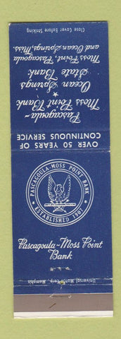 Matchbook Cover - Pascagoula Moss Point Bank Ocean Springs MS