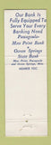 Matchbook Cover - Pascagoula Moss Point Bank Ocean Springs MS