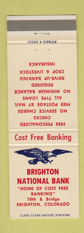 Matchbook Cover - Brighton National Bank Colorado eagle