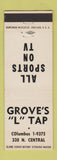 Matchbook Cover - Grove's L Tap