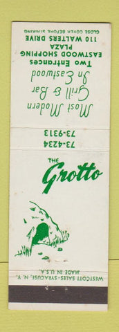 Matchbook Cover - The Grotto Eastwood Syracuse NY