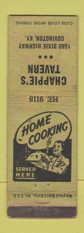 Matchbook Cover - Chappie's Tavern Covington KY WORN