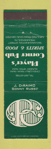 Matchbook Cover - Player's Corner Pub Providence RI WEAR
