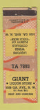 Matchbook Cover - Giant Liquor Store