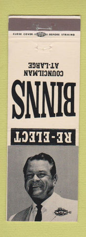 Matchbook Cover - Binns Councilman Election