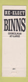 Matchbook Cover - Binns Councilman Election