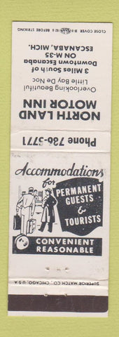 Matchbook Cover - North Land Motor Inn Escanaba MI